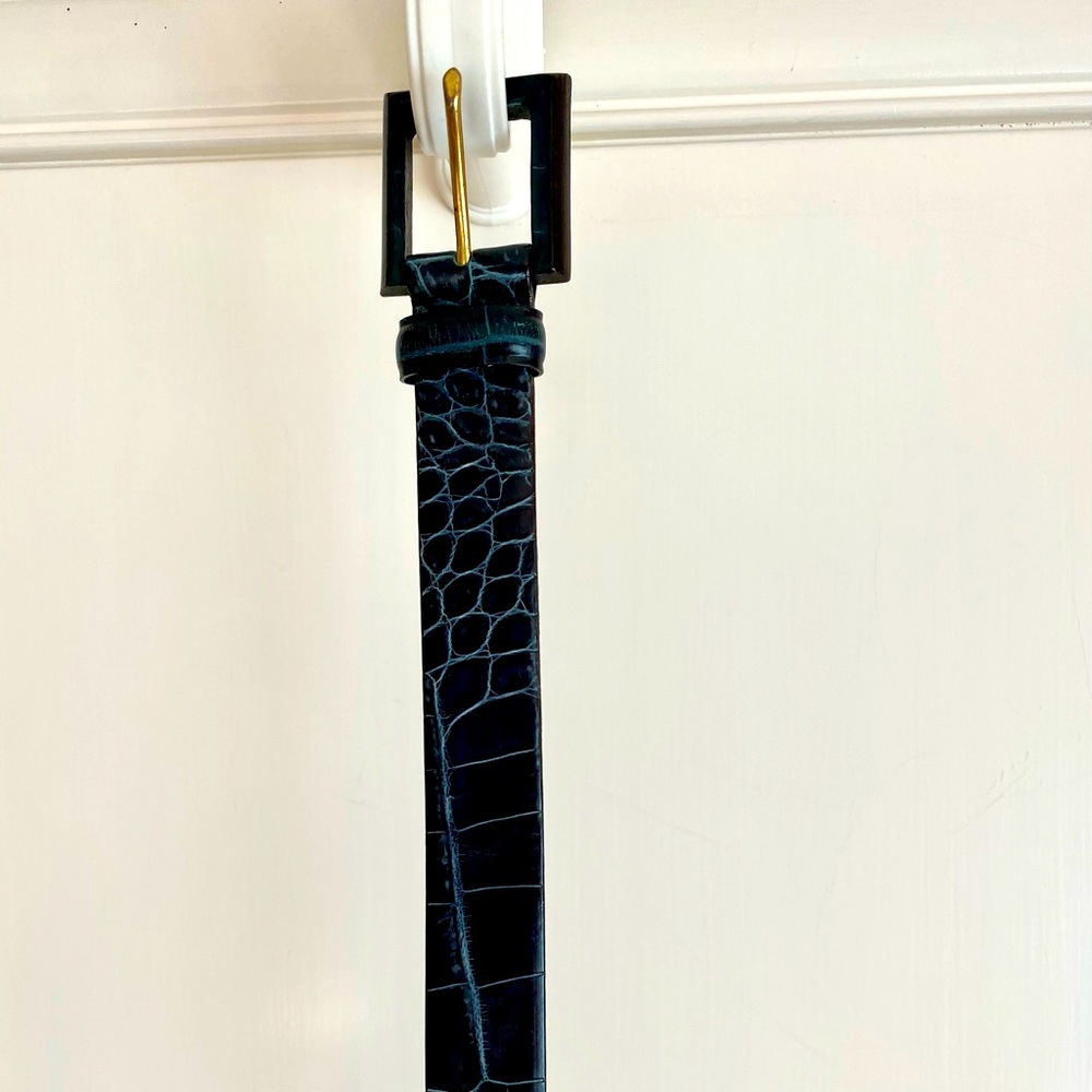 Jaeger leather Black Crocodile Belt 80/32